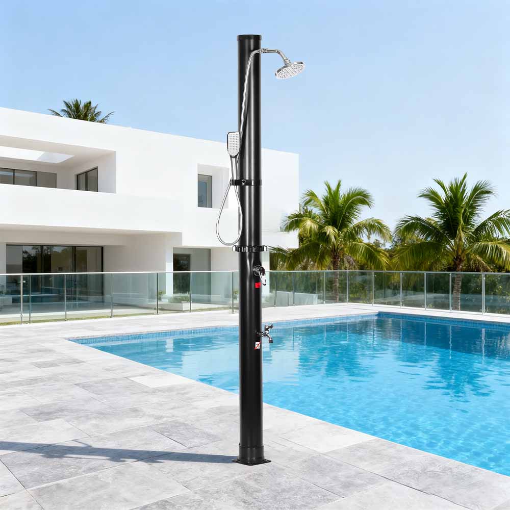 LY18L05-HB 18L Ducha Solar Exterior de Dos Secciones con Cabezal de Ducha Cromado