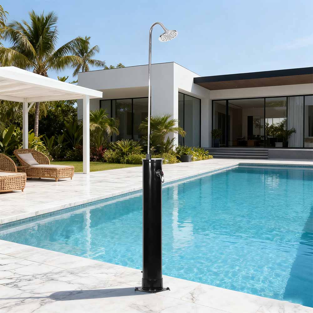 LY18L01-B Ducha Solar de Cuerpo Redondo para Piscinas de Jardín de 18L 