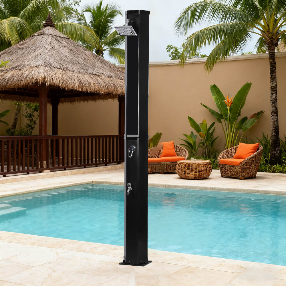 LY60L01 Ducha solar de jardín con cabezal de lluvia extra grande